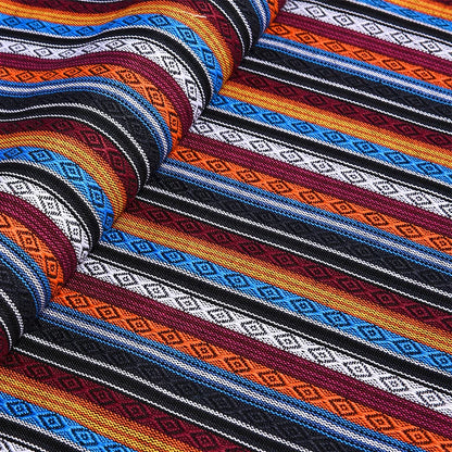 Ethnic Cotton Linen Tablecloth Fabric, Vintage Woven for Home Decor - 41#
