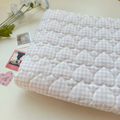 Cotton Quilted Puffer Fabric, Dopamine Colors, for Padded Wear, Bags & Pencil Cases - Purple