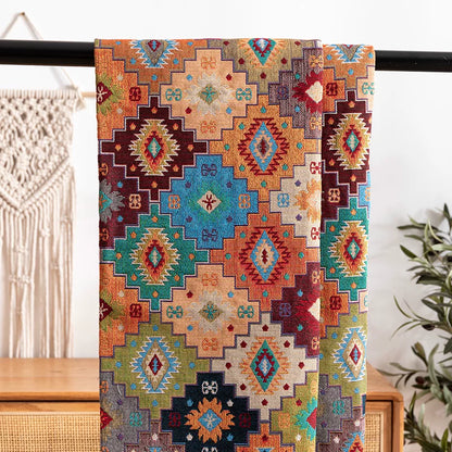 Bohemian Sofa Fabric, Printed Cloth for Upholstery & Cushion Covers - Bohemian Red