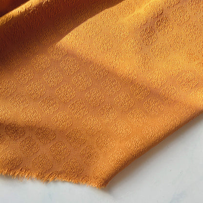 Rayon Jacquard Fabric, Persimmon Calyx Motif for Qipao, Lining & Craft