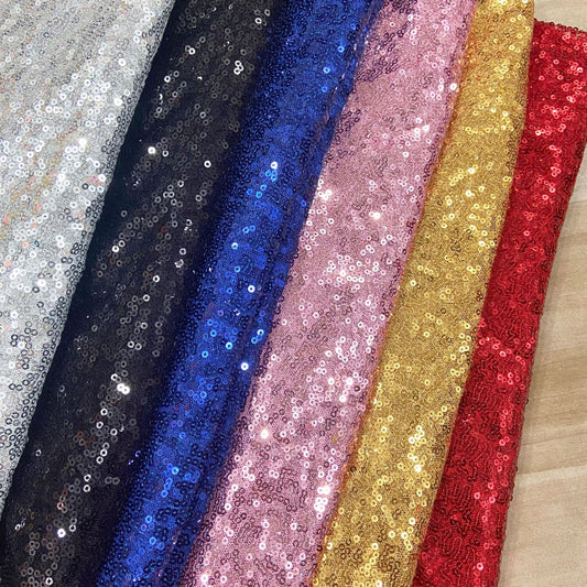 Sequin Embroidery Fabric, Trailing Floral, 51 in Wide