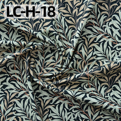 Floral Cotton Plain Fabric - Shirt & Dress by the Yard - LC-H-18