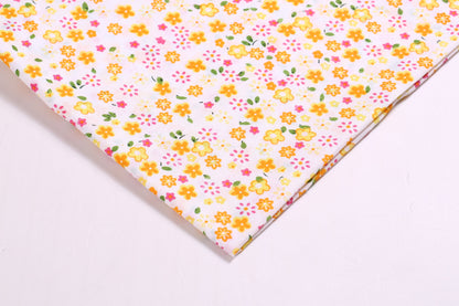 Polyester Plum Blossom Fabric, for Headwear & Table Decor - Yellow