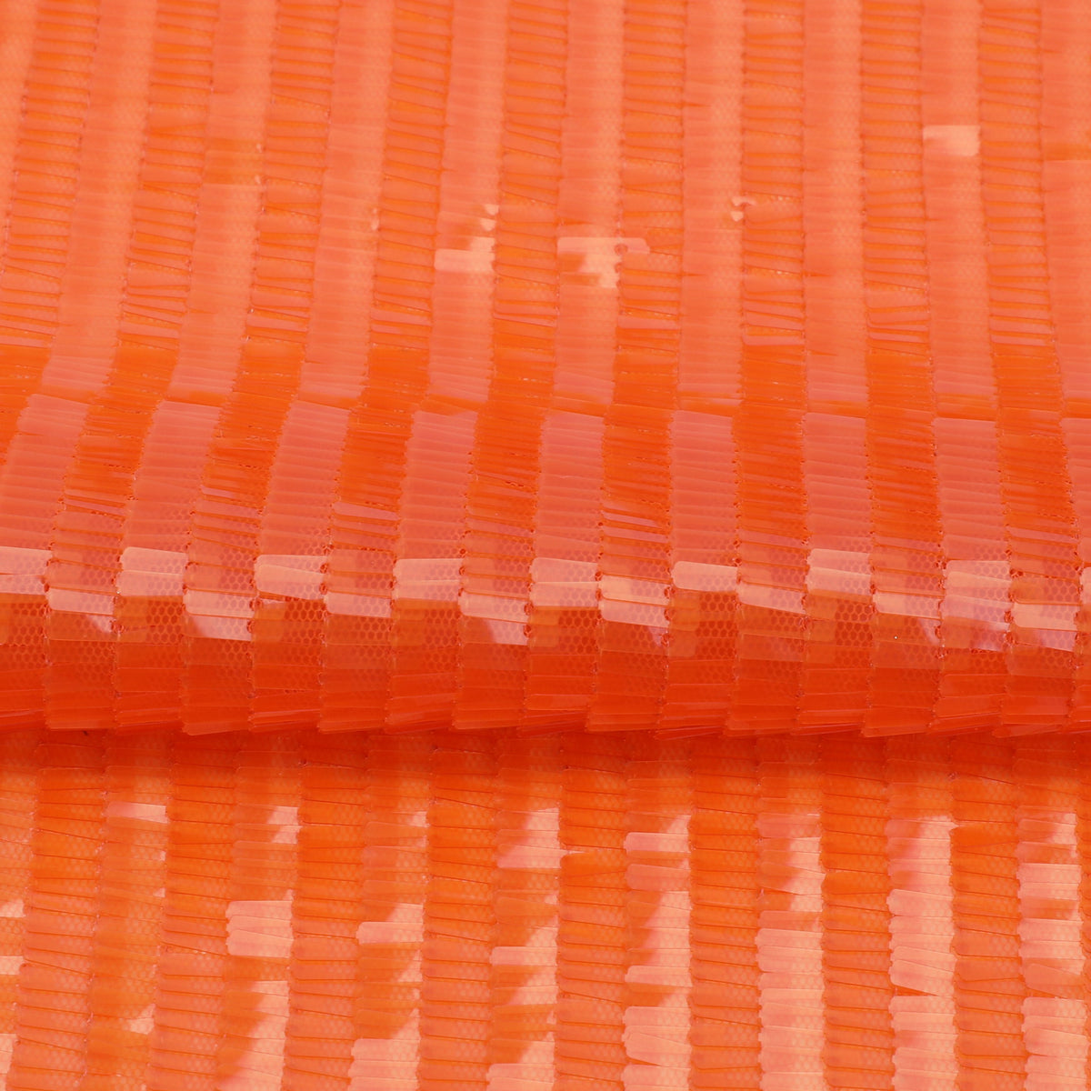 Sequin Embroidery Fabric By The Yard | 15 Colors, 49" Wide for Christmas Craft & Accessories - Orange