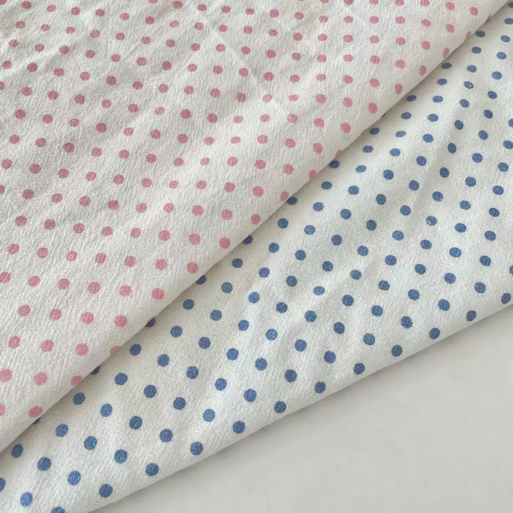 Polyester Crinkle Dot Fabric, for Blouses & Dresses