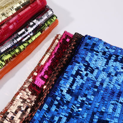 Sequin Embroidery Fabric By The Yard | 15 Colors, 49" Wide for Christmas Craft & Accessories