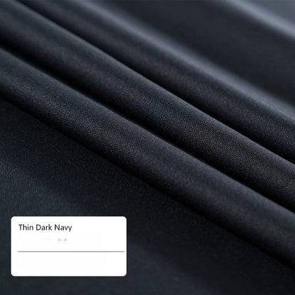Stretch Suiting Fabric, High-Density Polyester Cloth for Trousers & Blazers - Thin Navy