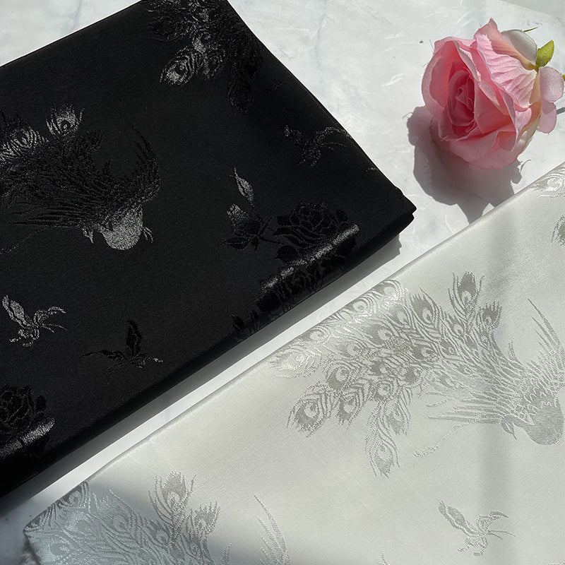 Rayon Jacquard Fabric, Peacock & Butterfly Hanfu Cloth