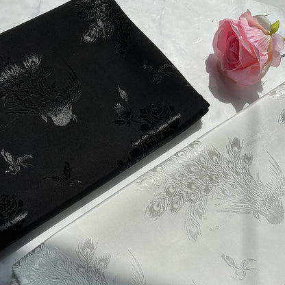 Rayon Jacquard Fabric, Peacock & Butterfly Hanfu Cloth
