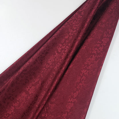 All-Over Dragon Satin Fabric By The Yard | 17 Colors, 47" Wide for Hanfu & Home Decor - Burgundy