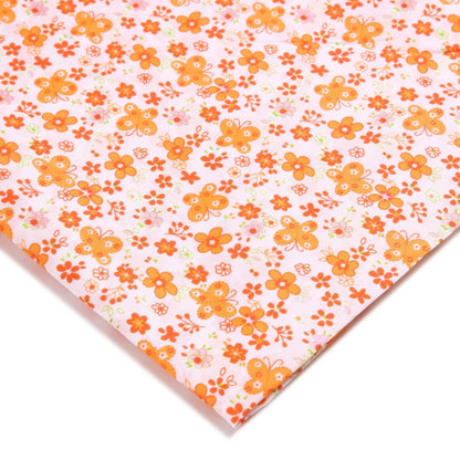 Polyester Butterfly Floral Fabric, for Bags & Picnic Crafts