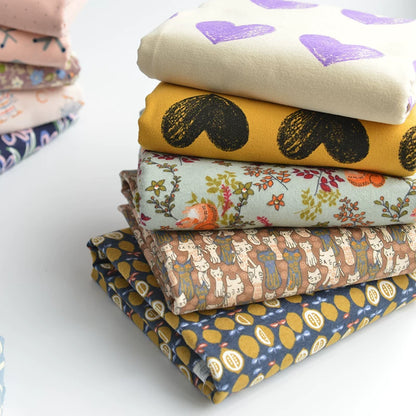 Brushed Cotton Flannel Fabric, Kids Prints, for Kids' Wear, Pajamas & DIY