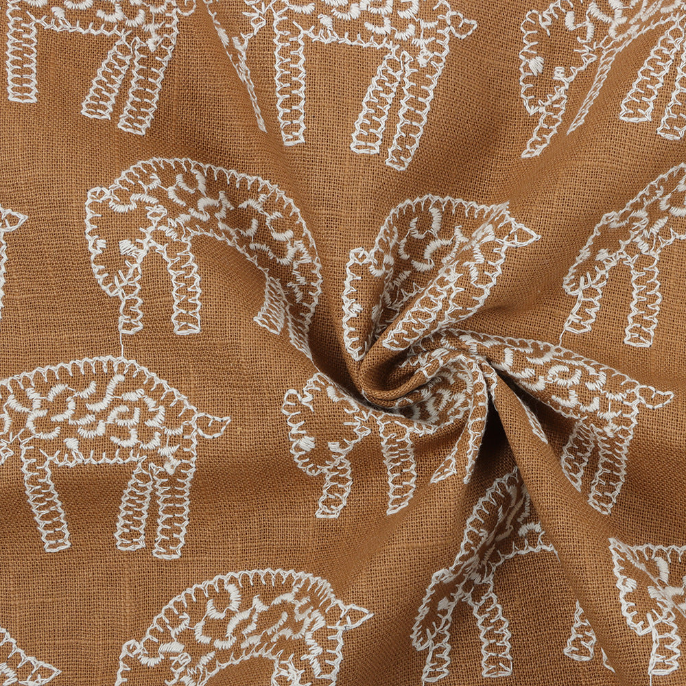 Leopard Embroidery Fabric, for Jackets, 47 in Wide