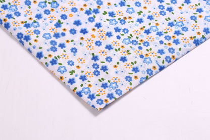 Polyester Plum Blossom Fabric, for Headwear & Table Decor - Blue