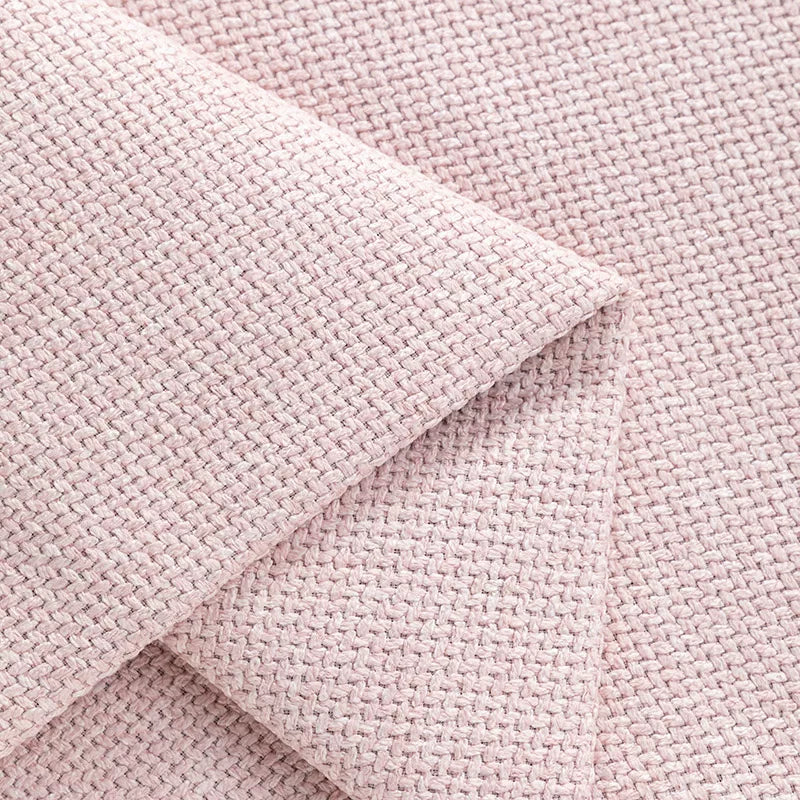 Thick Linen-Look Upholstery Fabric for Cushion & Sofa Covers - Coffee