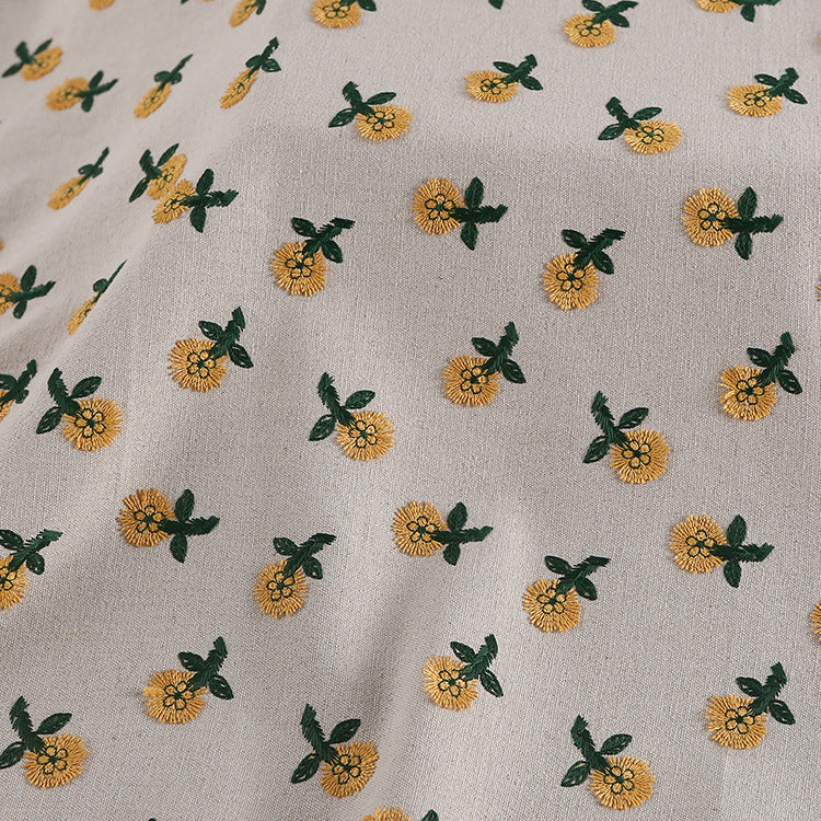 3D Flower Embroidery Fabric, for Dresses, 49 in Wide - White Flower