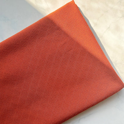 Rayon Jacquard Fabric, Persimmon Calyx Motif for Qipao, Lining & Craft - Orange