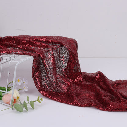 Mermaid Sequin Fabric, Shimmer, 49 in Wide - Burgundy