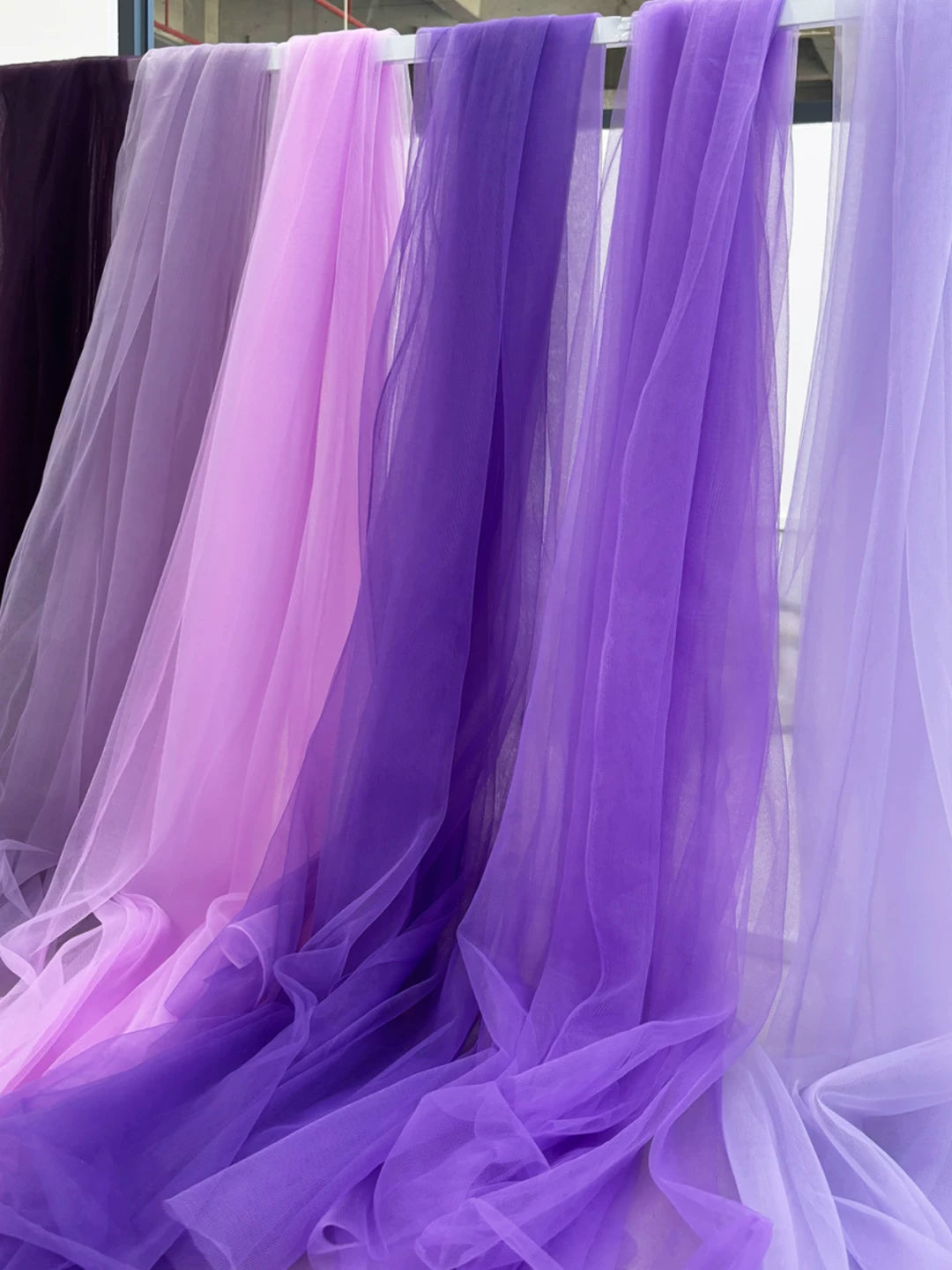Lightweight Sheer Polyester Tulle Fabric, Soft Netting