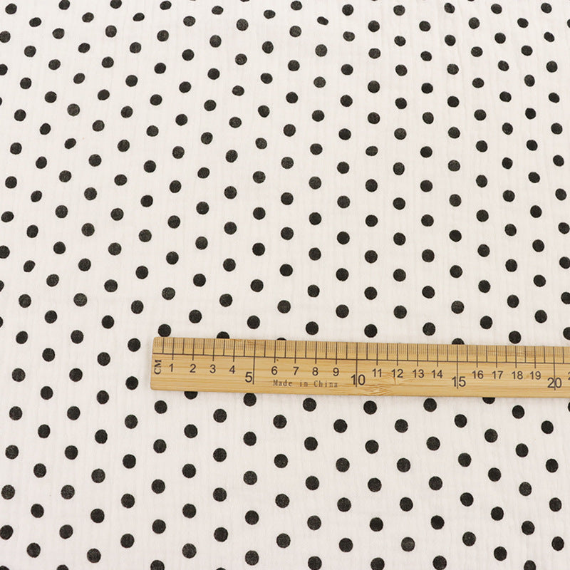 Baby Cotton Double Gauze Fabric, Digital Floral Prints (6) - Medium Dot
