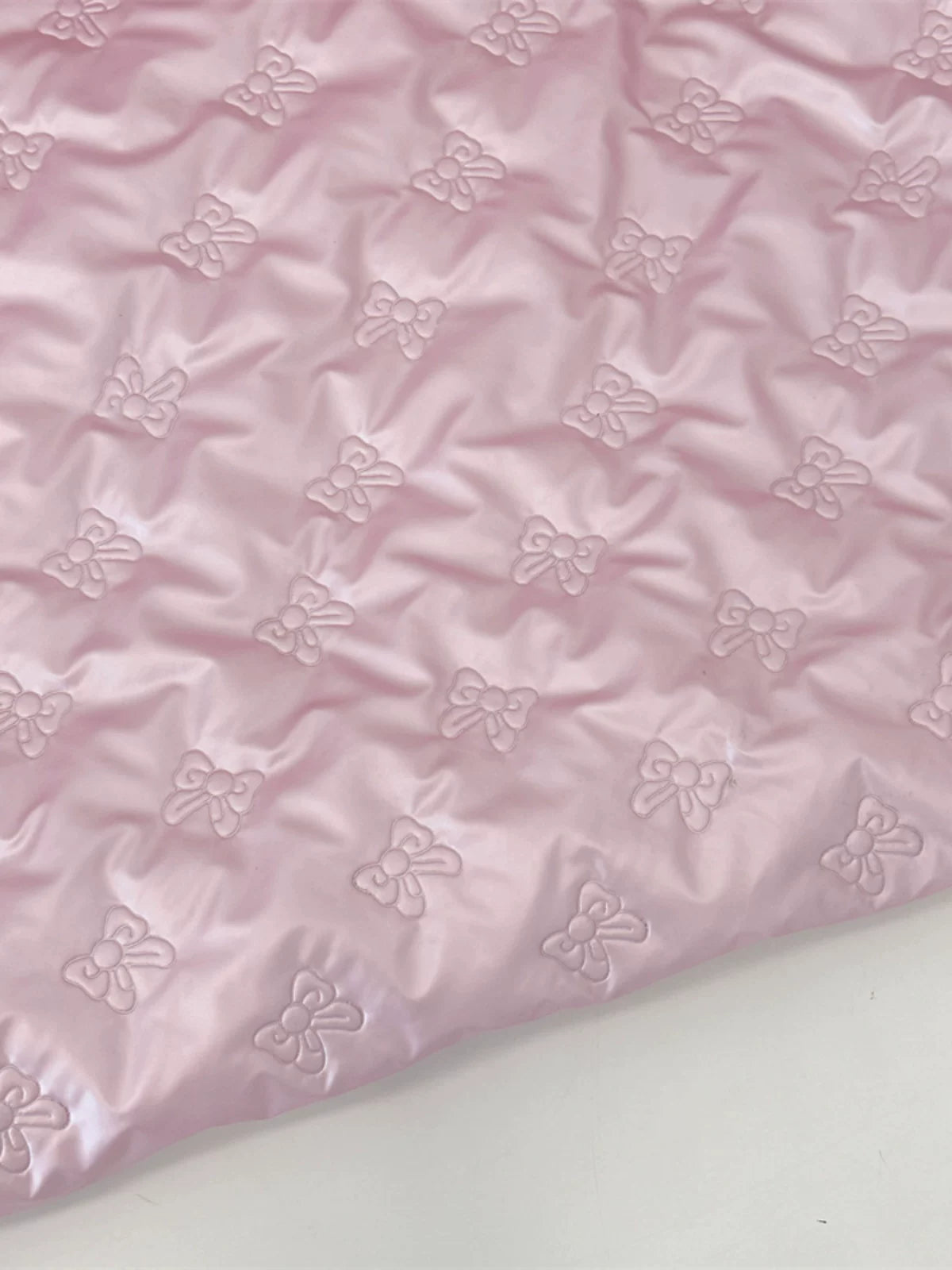 Quilted PU Leather Bow Fabric, for Bags & Vests