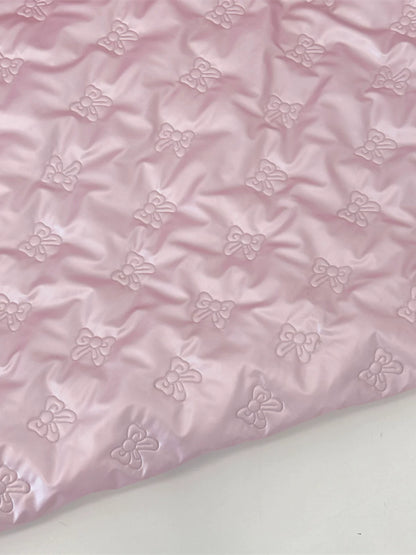 Quilted PU Leather Bow Fabric, for Bags & Vests