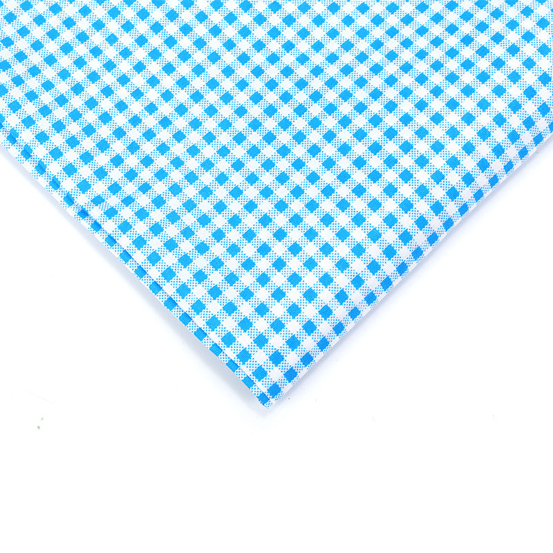 Check Polyester Fabric - Bags & Craft by the Yard - Blue