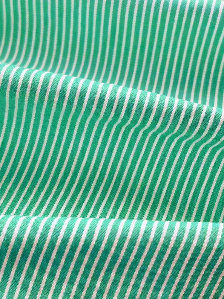 Yarn-Dyed Denim Fabric, Striped, 59 in Wide