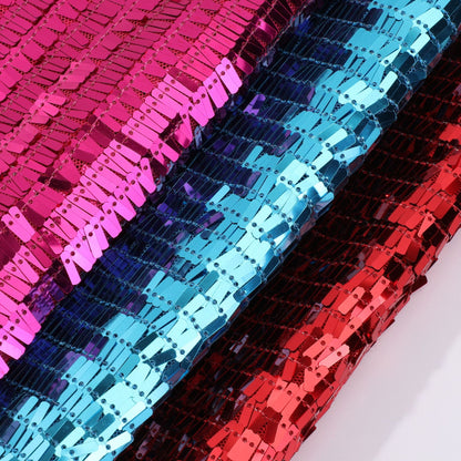 Sequin Embroidery Fabric By The Yard | 15 Colors, 49" Wide for Christmas Craft & Accessories