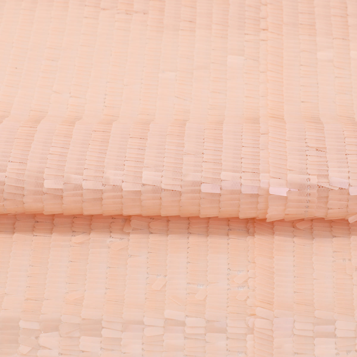 Sequin Embroidery Fabric By The Yard | 15 Colors, 49" Wide for Christmas Craft & Accessories - Ivory