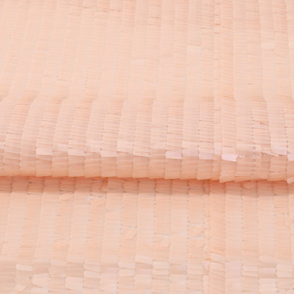 Sequin Embroidery Fabric By The Yard | 15 Colors, 49" Wide for Christmas Craft & Accessories - Ivory