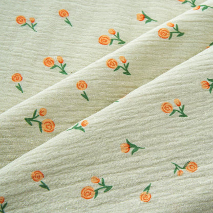Washed Cotton Double Gauze, for Baby Towels & Wraps - Green Tulip