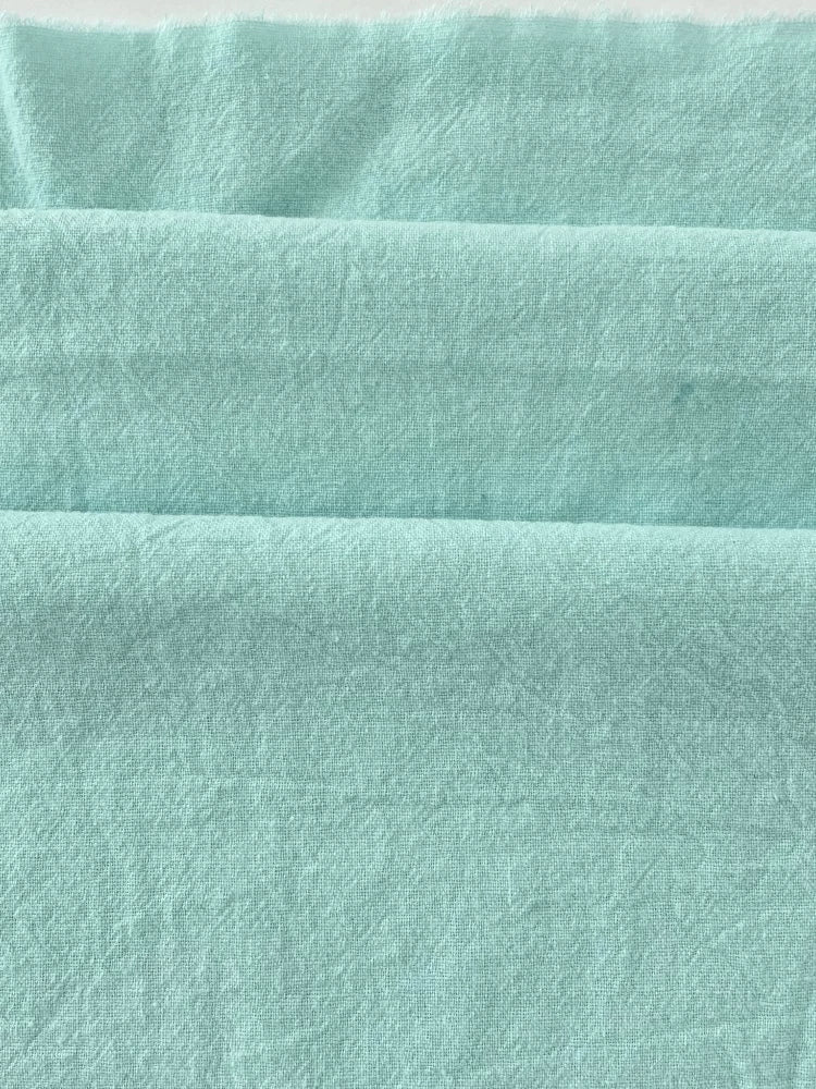 Polyester Crinkle Mint Fabric, for Tops & Table Linens