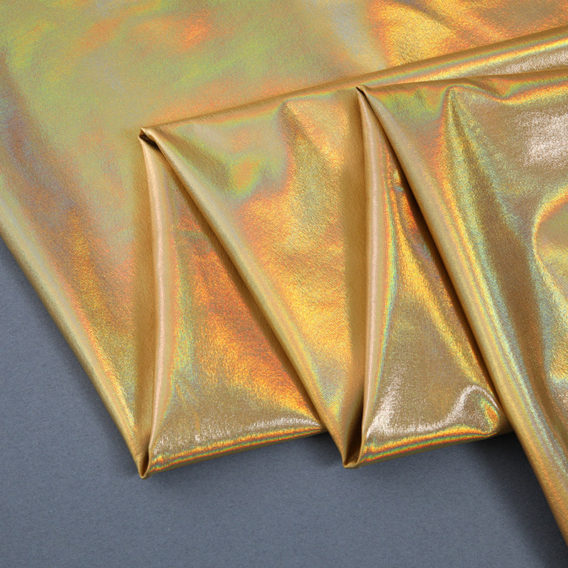 Iridescent Stretch Stage Fabric, for Backdrops & Costumes - Yellow