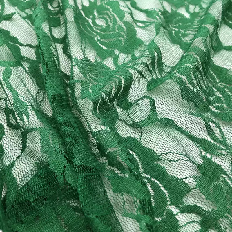 Rose Lace Fabric, Sheer Stretch Net for Weddings & Decor