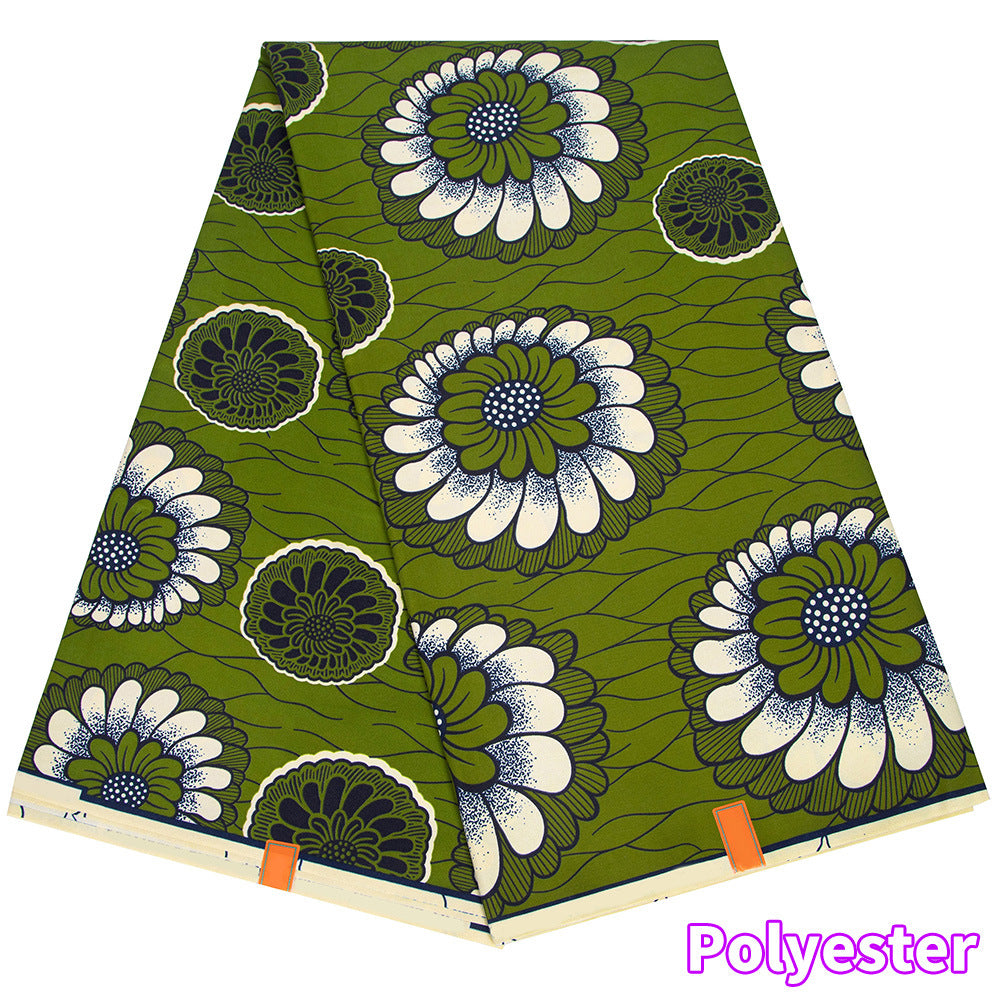 African Wax Print Fabric, Double-Sided Polyester (4 Prints) - fp6637