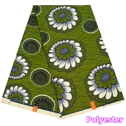 African Wax Print Fabric, Double-Sided Polyester (4 Prints) - fp6637