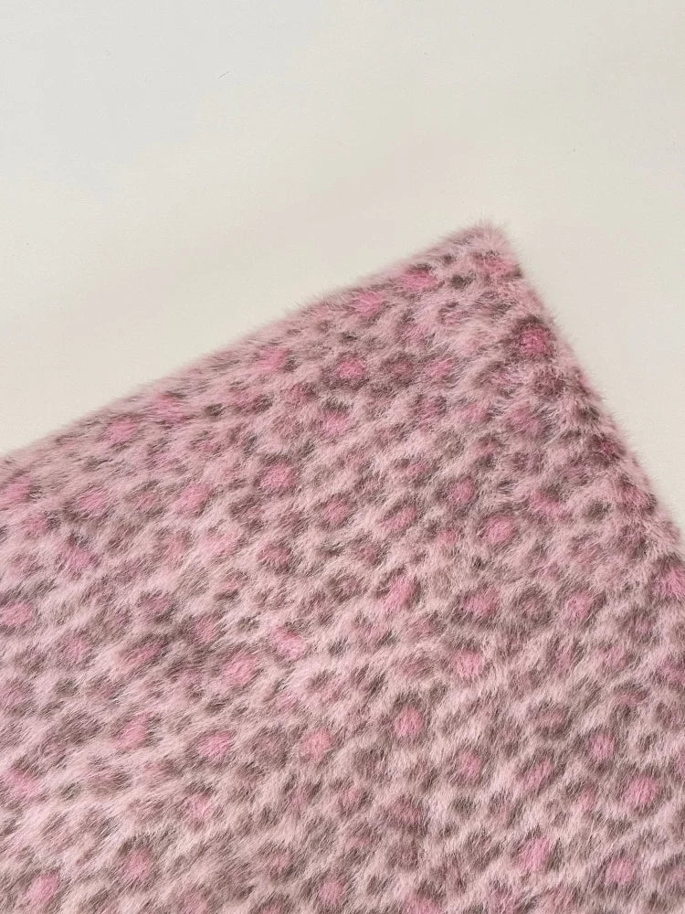 Polyester Leopard Fleece Fabric, for Cushions & Throws