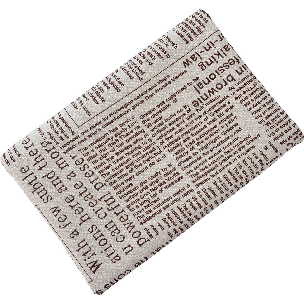 Vintage Newspaper Printed Cotton Fabric - Craft Table Linen by the Yard