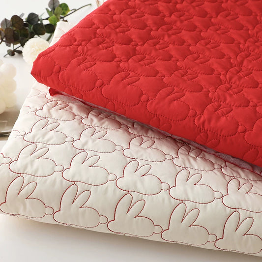 Bunny Quilted Fabric, Cute for Coats & DIY, 51 in Wide