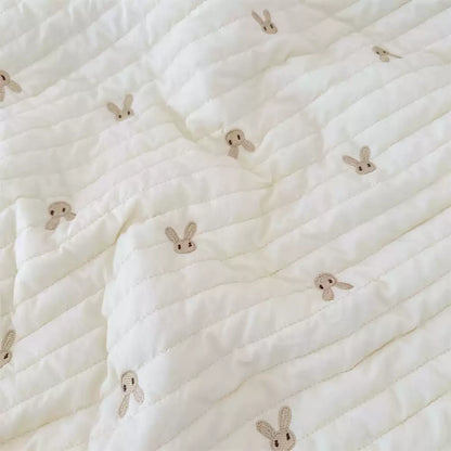 Quilted Polyester Bunny Fabric, for Toys & Bibs