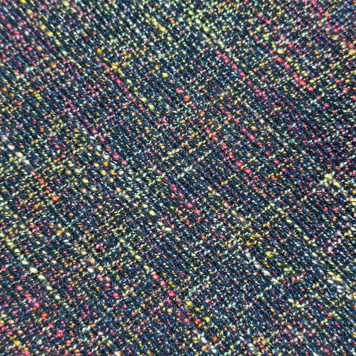 Heavy Wool Blend Tweed Fabric, for Coats & Skirts - Yellow
