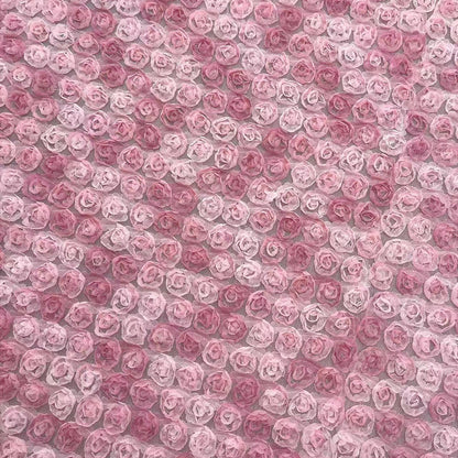 3D Rose Cord Embroidery Fabric, 110 g/m², 130 cm Wide, for Wedding, Bags & Craft