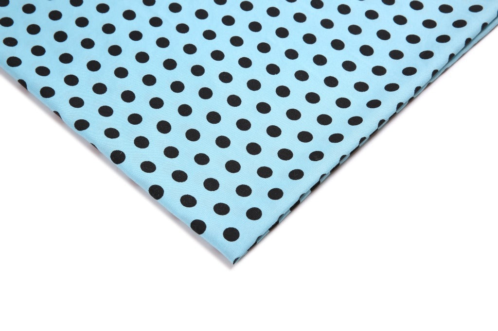 Diagonal Dot Polyester Fabric, Twill-Spot Cloth for Outdoor Apparel - Blue