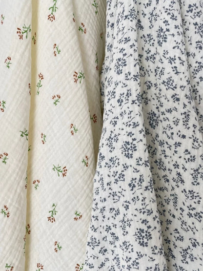 Cotton Double Gauze Floral Fabric, for Baby & Summer Sewing