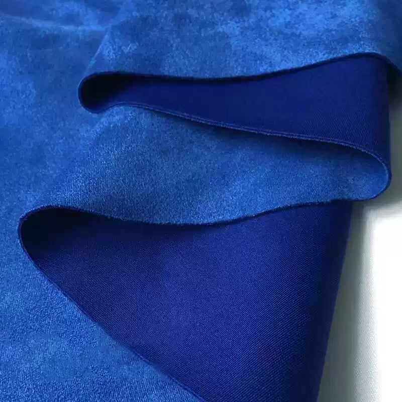 Lightweight Suede Fabric, Soft Brushed Polyester for Bags & Apparel - Blue