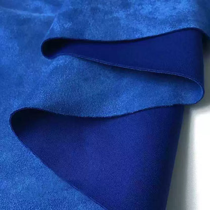 Lightweight Suede Fabric, Soft Brushed Polyester for Bags & Apparel - Blue