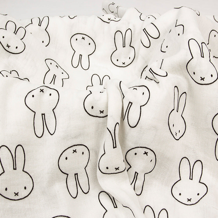 Double Gauze Cotton Fabric - Crinkle Texture Apparel & Craft by the Yard - Sketch Bunny