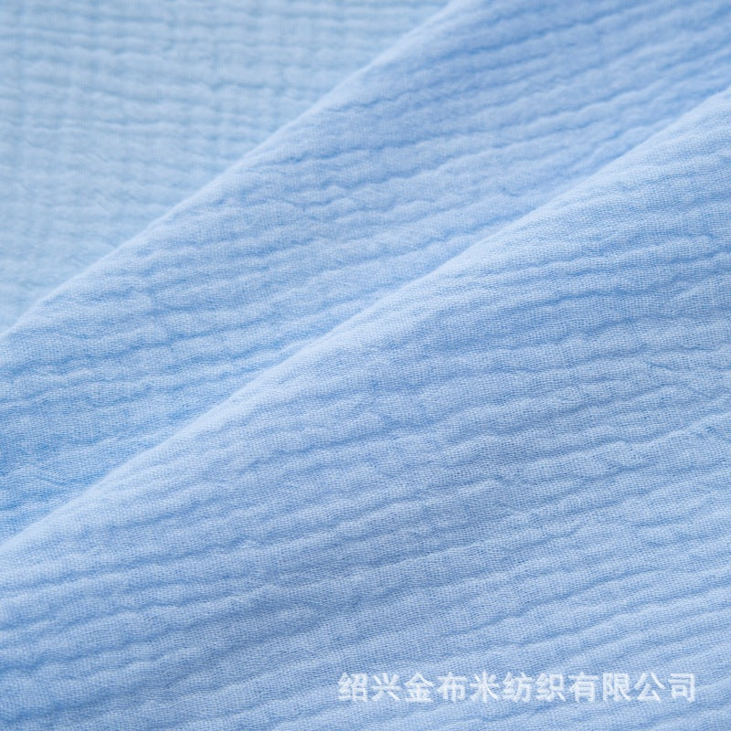 Double Gauze Fabric, Cotton Plaid & Dots (14 Prints) - Blue