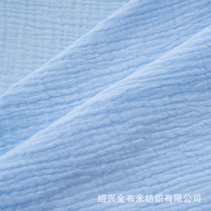 Double Gauze Fabric, Cotton Plaid & Dots (14 Prints) - Blue